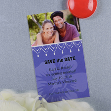 Create And Print Plum Luster Photo Save The Date Magnet 2