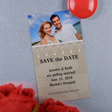 Create And Print Cream Luster Photo Save The Date Magnet 2