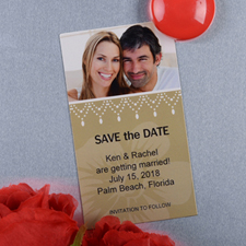 Create And Print Tan Luster Photo Save The Date Magnet 2