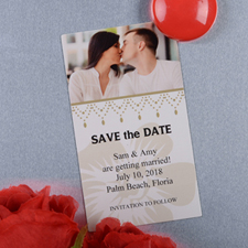Create And Print White Luster Photo Save The Date Magnet 2