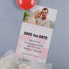 Create And Print Light Pink Luster Photo Save The Date Magnet 2