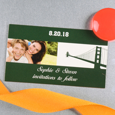 Create And Print Grey San Francisco Personalised Photo Wedding Magnet 2