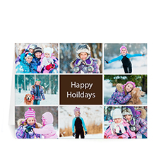 Custom Printed 8 Photo Collage Great Joy  Chocolate Greeting Card