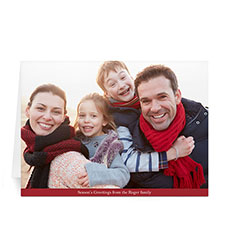 Custom Printed Greatest Gift  Red Greeting Card