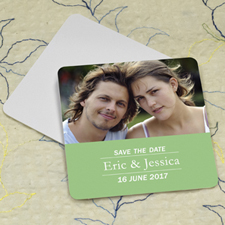 Mint Banner Personalised Photo Square Cardboard Coaster