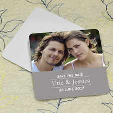 Silver Banner Personalised Photo Square Cardboard Coaster