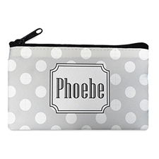 Polka Dots Personalised Cosmetic Bag (Many Colour)