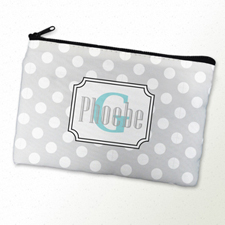 Polka Dots Personalised Cosmetic Bag (Many Colours)