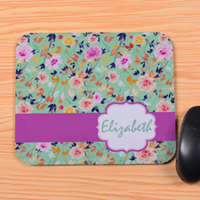 Watercolour Floral Personalised Premium Mousepad