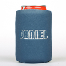 Navy Monogrammed Personalised Embroidered Can Cooler