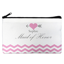 Pink Love Arrow Personalised Cosmetic Bag, Medium
