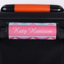 Rainbow Chevron Personalised Luggage Handle Wrap
