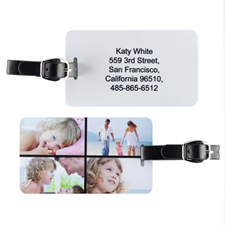 Four Collage Personalised Luggage Tag