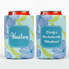 Watercolour Floral Personalised Can Cooler