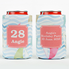 Watercolour Sail Personalised Can Cooler