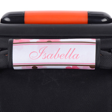 Pink Floral Personalised Luggage Handle Wrap