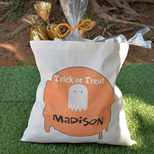 Ghost Personalised Halloween Trick Or Treat Bag