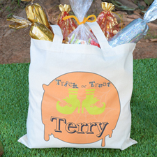 Witch Feet Personalised Trick Or Treat Bag