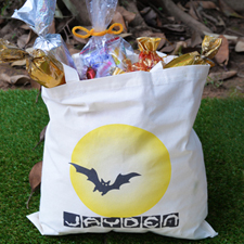 Bat Personalised Halloween Trick Or Treat Bag