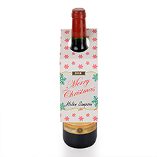 Swirl Merry Christmas Personalised Wine Tag, set of 6
