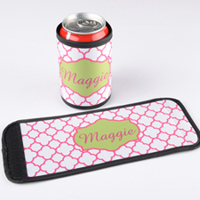 Pink Clover Personalised Can And Bottle Wrap