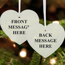 Custom Message Acrylic Ornament Heart Shape