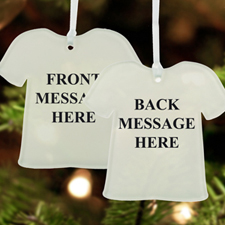 Custom Message Acrylic Ornament T Shirt Shape