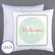 Holly Personalised Family Initial Pillow Cushion Cover 16