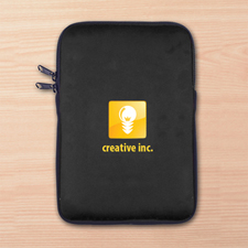 Custom Full Colour Print Logo Ipad Mini Sleeve, Black