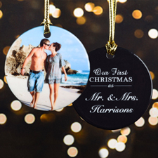 Our First Christmas Personalised Photo Ornament
