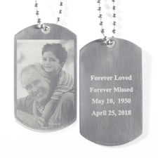 Engrave Photo And Text Dog Tag Pendant