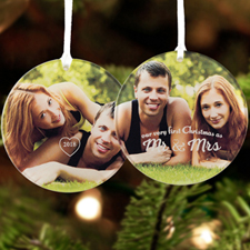 Our Very First Christmas Personalised Photo Acrylic Ornament