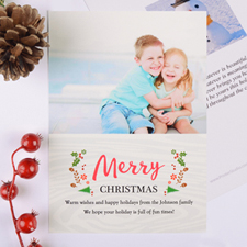 Merry Little Christmas Personalised Photo Card