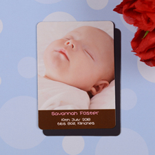 Personalised Meet Miss Coco Birth Announcement Photo Magnet
