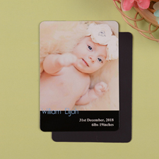 Personalised Meet Miss Black Birth Announcement Photo Magnet