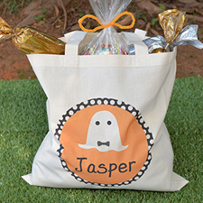 Ghost Personalised Halloween Trick Or Treat Bag For Boy