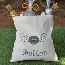 Spider Personalised Halloween Trick Or Treat Bag For Boy