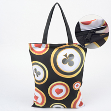 Custom All Over Print Tote Bag With Zipper, 13.5