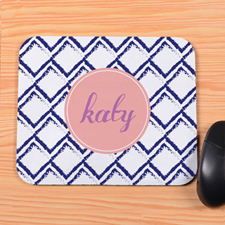 Navy Square Personalised Mousepad