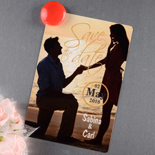 Foil Personalised Photo Save The Date Magnet 4