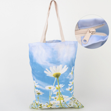 All Over Print Tote Bag With Zipper 13.5