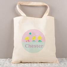 Easter Chick Egg Personalised Tote For Kids