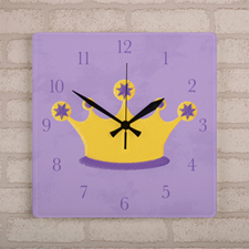 Princess Personalised Wall Clock, Square 10.75