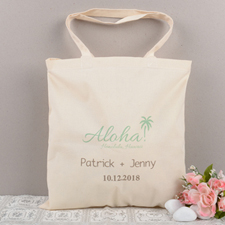 Tropical Wedding Personalised Cotton Tote Bag