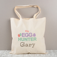 Big Egg Hunter Personalised Easter Tote Bag