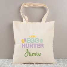 Little Egg Hunter Personalised Easter Tote Bag