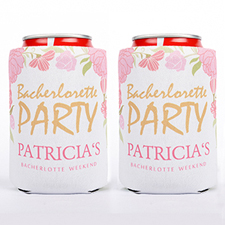 Floral Bachelorette Party Personalised Can Cooler