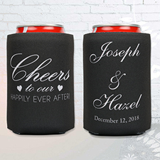 Happily Ever After Personalised Wedding Can Cooler