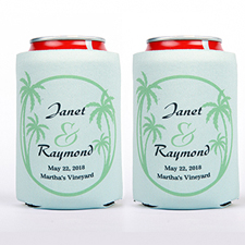 Palm Beach Wedding Personalised Can Cooler