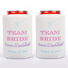 Team Bride Personalised Can Cooler For Bridesmaid